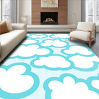 Whimsical Blue Ombre Cloudscape Rug