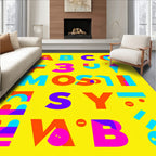 Modern Abstract Alphabet Blocks Rug