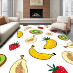 Juicy Fruit Medley Red Strawberry Banana Kiwi Rug