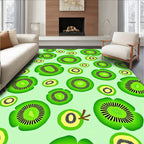 Fresh Green Kiwi Slices Repeat Rug