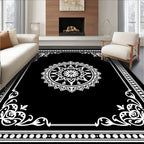 Elegant White Mandala Frame Rug