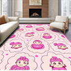 Pink Kawaii Girl Cloud Collage Rug