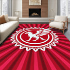 Crimson Griffin Sunburst Seal Rug