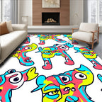 Whimsical Abstract Creature Swirl Rug
