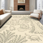 Whimsical Forest Woodland Creatures Rug