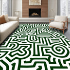 Emerald Green Maze Contour Rug