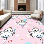 Cute Ghost Balloons Heart Whimsical Rug