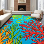 Oceanic Serpentine Coral Bloom Rug