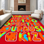 Bright Pop Art Bold Alphabet Rug