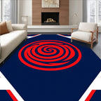 Crimson Swirl Graphic Diamond Rug