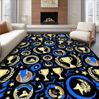 Golden Trophy Blue Star Collection Rug