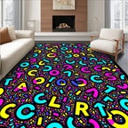 Retro Alphabet Confetti Splash Rug