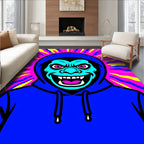 Vivid Blue Creature Pop Art Rug