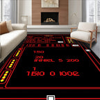 Retro Arcade Red Screen Graphic Rug