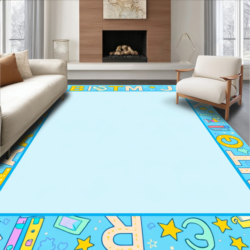 Alphabet Border With Stars And Books Rug