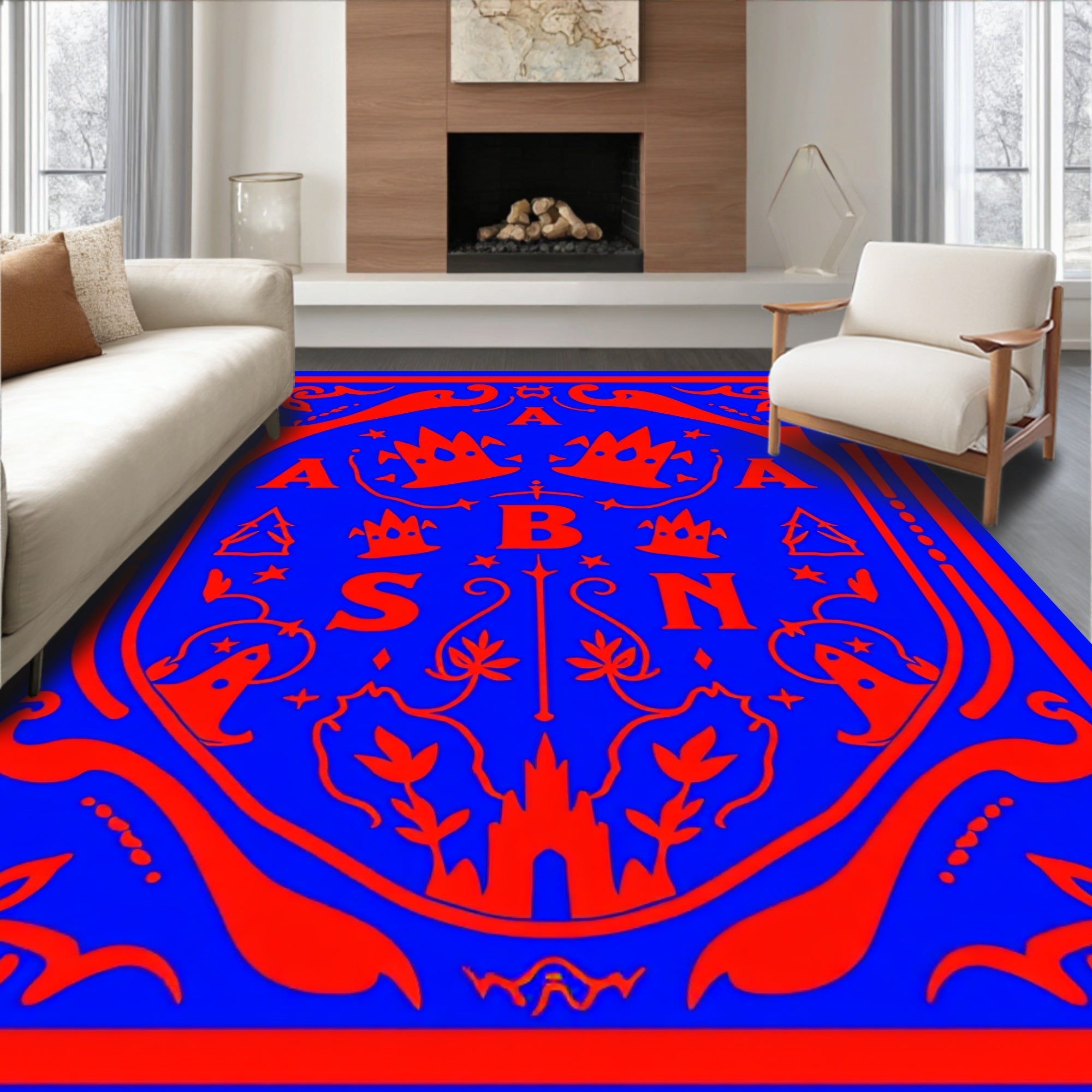 Scarlet Castle Alphabet Regal Rug