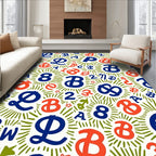 Retro Alphabet Explosion Rug