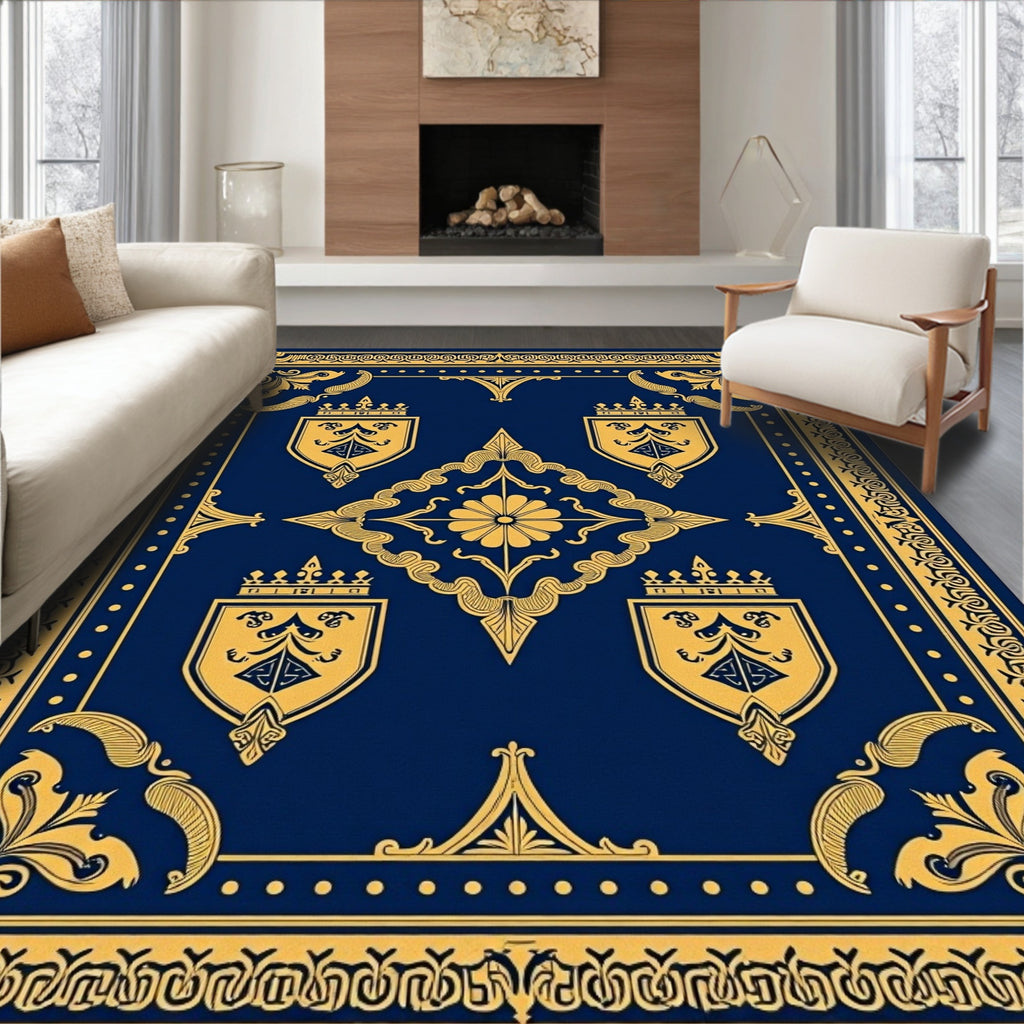 Ornate Royal Crest Medallion Rug