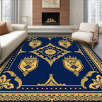 Ornate Royal Crest Medallion Rug