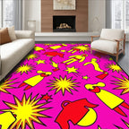 Pop Art Figures And Stars Rug