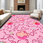 Sweet Pink Cupcake Swirls Rug