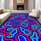 Vibrant Abstract Organic Flow Rug