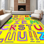 Bold Alphabet In Bright Colors Rug