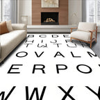 Alphabet Typography Monogrammed Rug