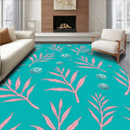 Pink Coral Abstract Orb Oceanic Rug