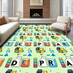 Colorful Alphabet Blocks Repeating Layout Rug