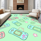 Pastel Retro Game Boy Flower Rug