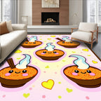 Kawaii Noodle Bowl Hearts Rug