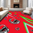 Red Football Helmet Pop Art Rug