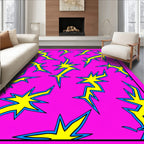 Electric Yellow Cosmic Stars Rug