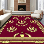 Regal Crimson Laurel Crest Rug