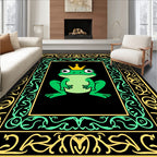 Green Frog King Royal Frame Rug