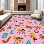 Pink Horses And ABCs Rug