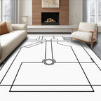 Minimalist Geometric Diagram Lines Rug