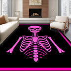 Hot Pink Skeleton Bone Frame Rug
