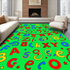 Fun Alphabet Garland Red Blue Yellow Rug