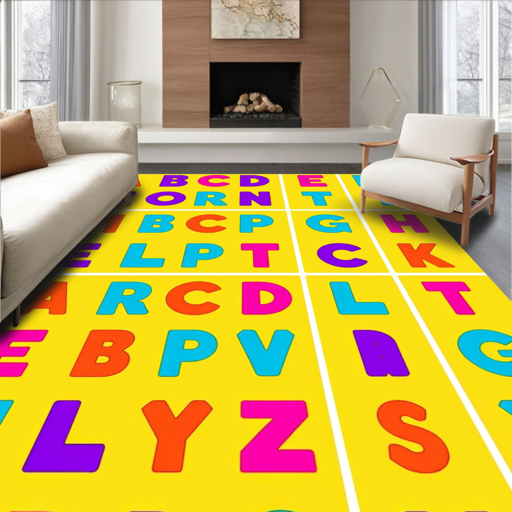Alphabet Block Primary Colors Rug
