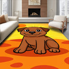 Brown Puppy Sunny Day Artwork Rug