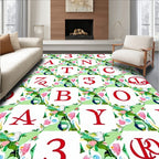 Abstract Floral Collage Composition Rug