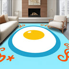 Whimsical Sunny Egg Bright Border Rug