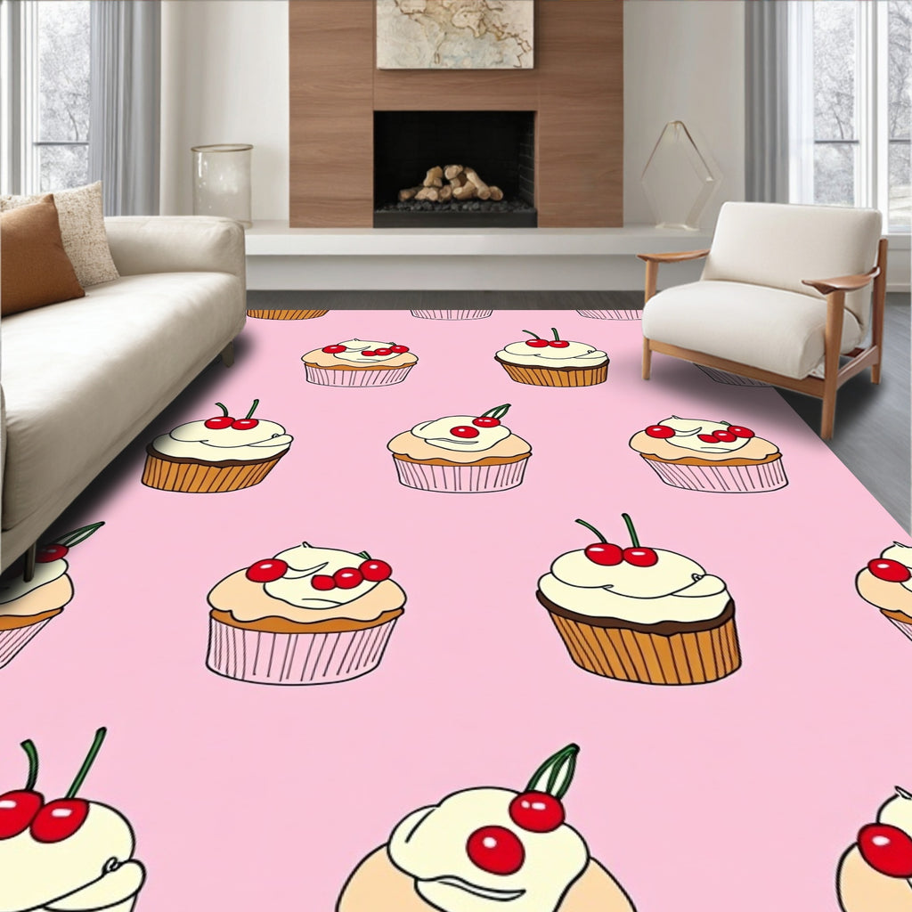 Sweet Cherry Cupcake Collection Rug