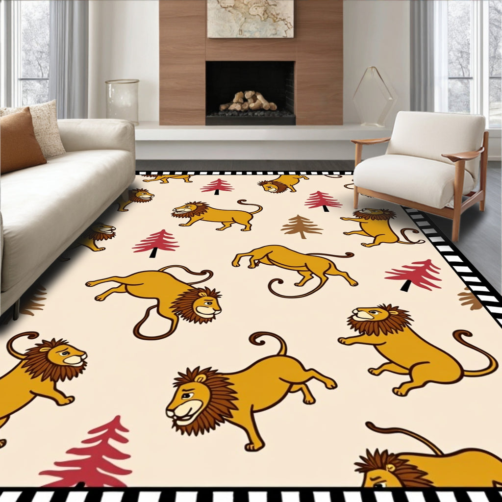 Golden Lion Forest Whimsy Rug
