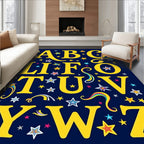 Yellow ABC Alphabet Starry Night Rug