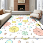 Pastel Circle Alfabet Scattered Rug