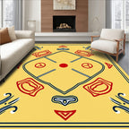 Yellow Red Blue Abstract Diamond Layout Rug