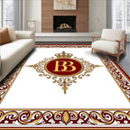 Royal Crested Burgundy Gold Emblem Rug
